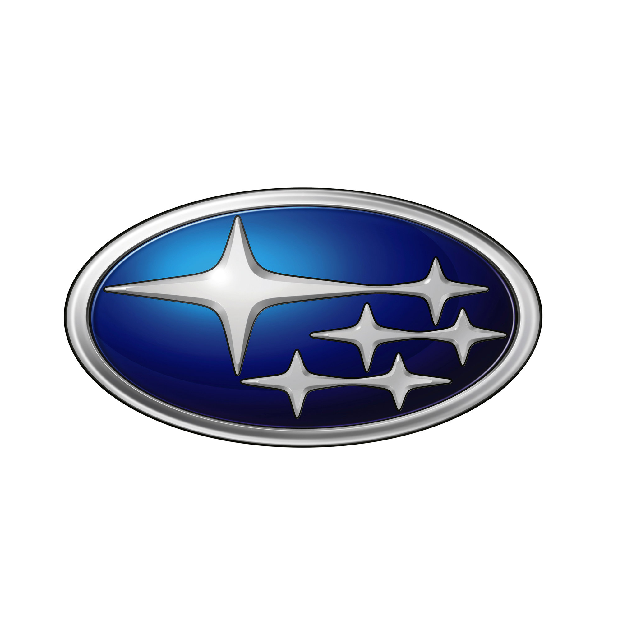 Эмблема Subaru на автомобиле